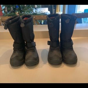 Two pairs Size 4 Kamik kids boots
